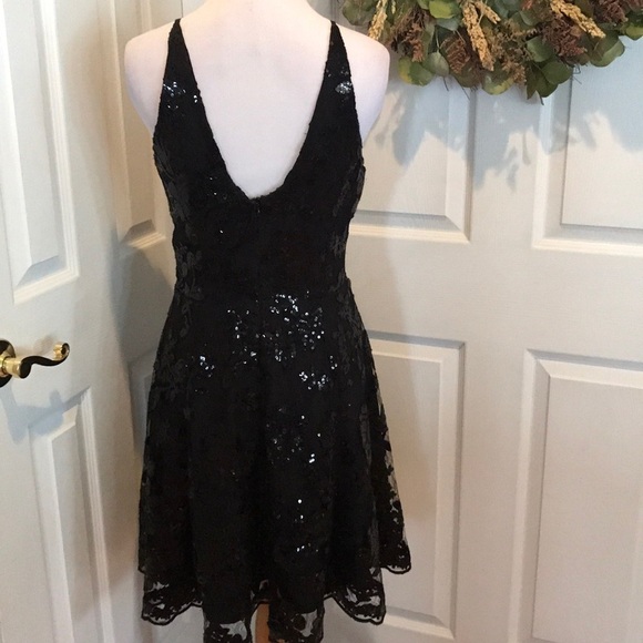 Dress the Population black lined dress w sequins - Picture 7 of 9